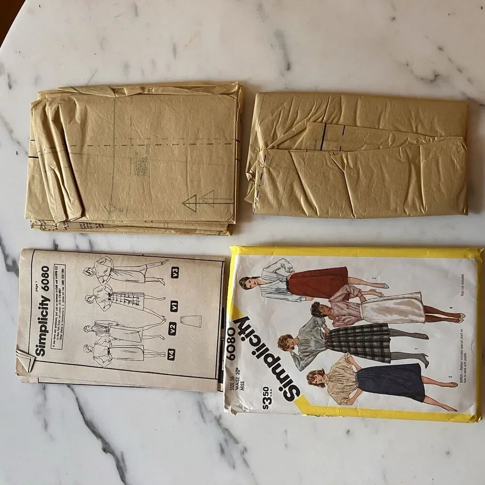 Vintage Simplicity Pattern‎ 6080 Women’s Set of Front Wrap Skirts Size 16